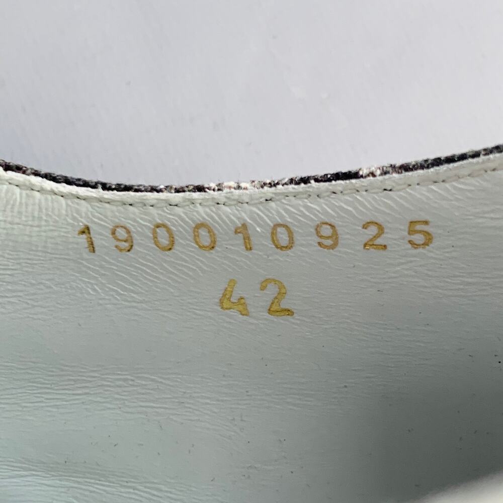 CELINE Fall 2019 Size 9 Black White Marbled Canvas Lace-Up Sneakers - Picture 8 of 10